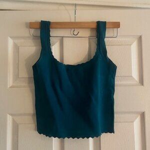 Blue corset effect top